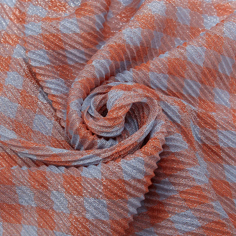 Wholesale Classic Plaid Head Scarf Crinkle Shawls Scarfs Muslim Hijabs Printed Turkey Women Hijab Scarf