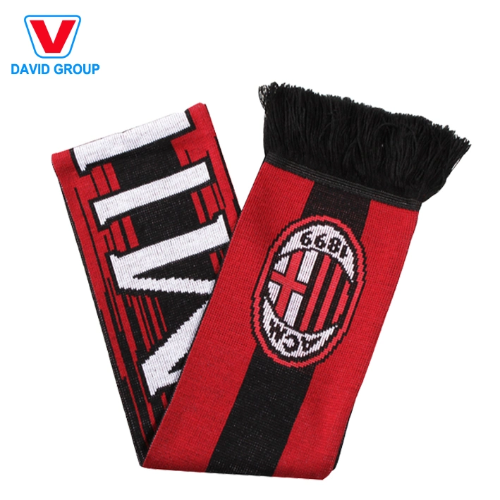 Factory Price 100 Acrylic Knitted Football Club Scarf/Knitted Adult Winter Scarf