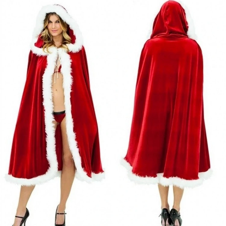 Red Christmas Adult Long Cloak Cape