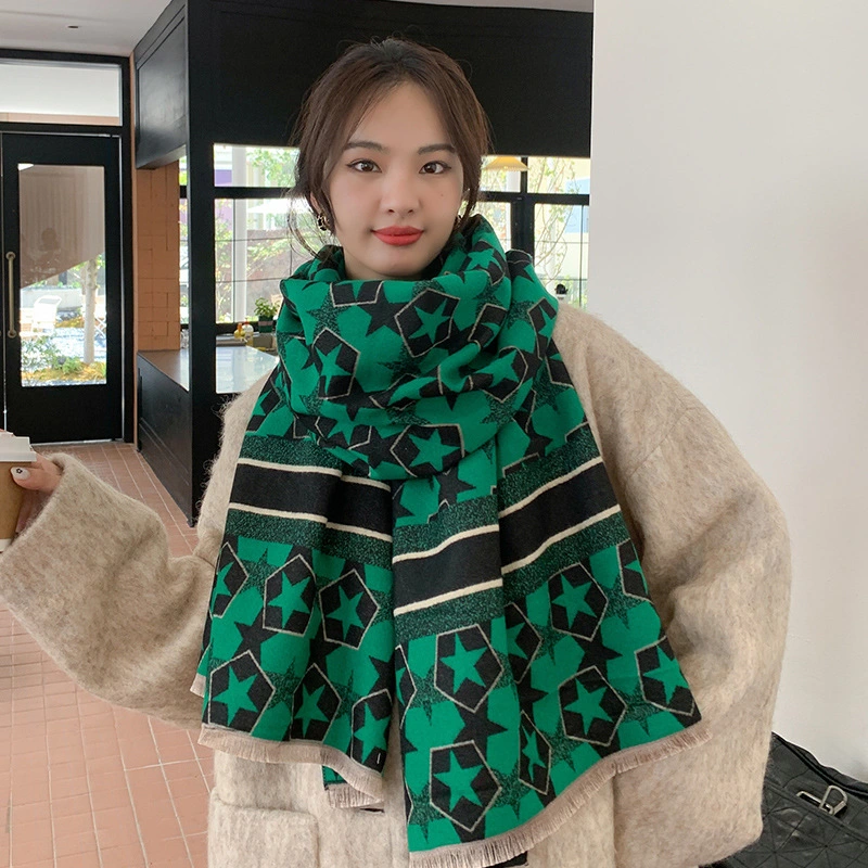 Wool Scarf Female Winter Korean Version of Wild Mother Cashmere Shawl