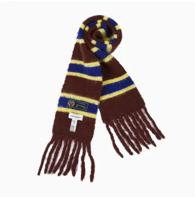 Coloured Striped Scarf Tassels Winter Autumn Fashion Colorful Collocation Winter Warm Scarf