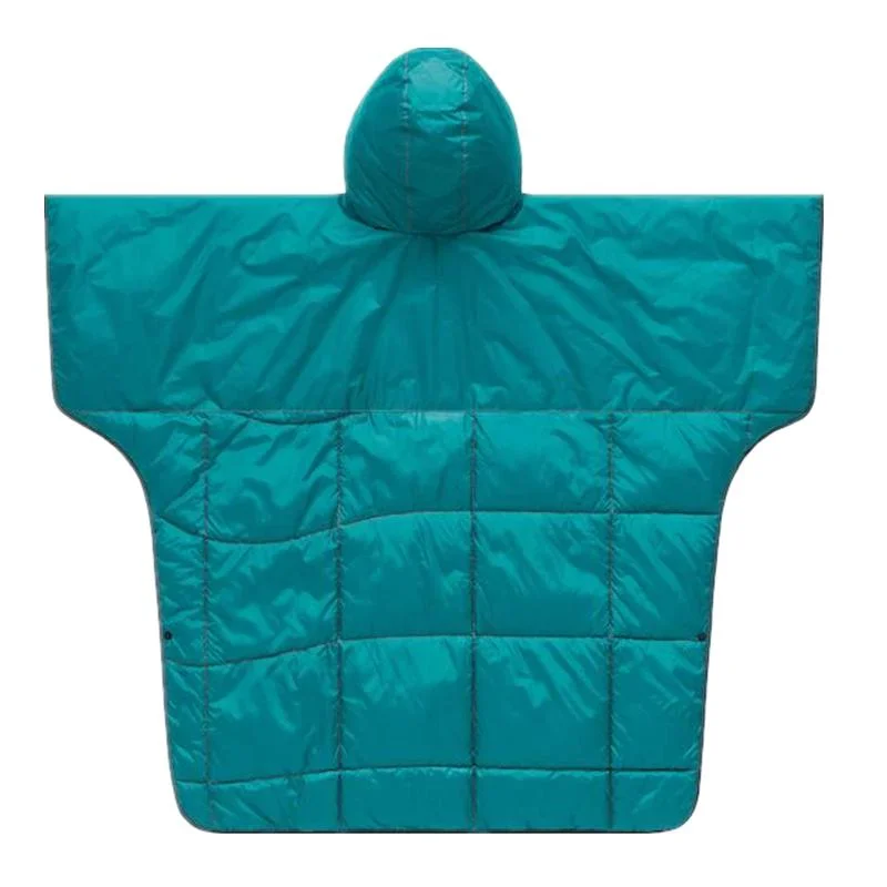 Winter Poncho Coat Outdoor Cloak Cape Warmth Quilt Hoodie Blanket Poncho Camping