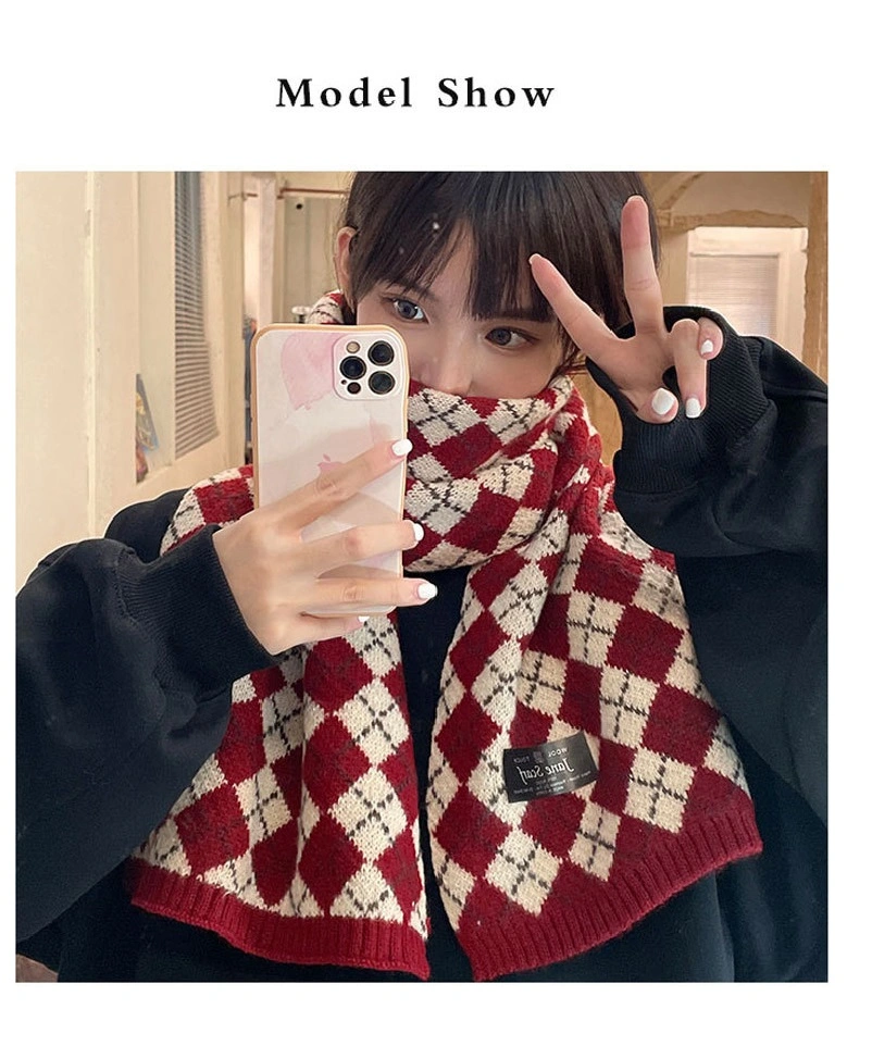 Wholesale Custom Fashion Shawl Knitted Blanket Winter Women Scarves