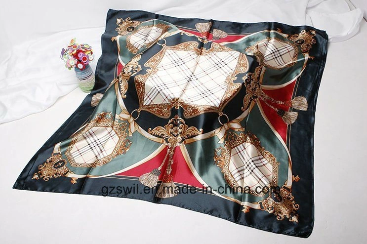 Custom Fashion Exhibition Decoration Digital Printing Promotion Polyester Fabric Bandana Scarf