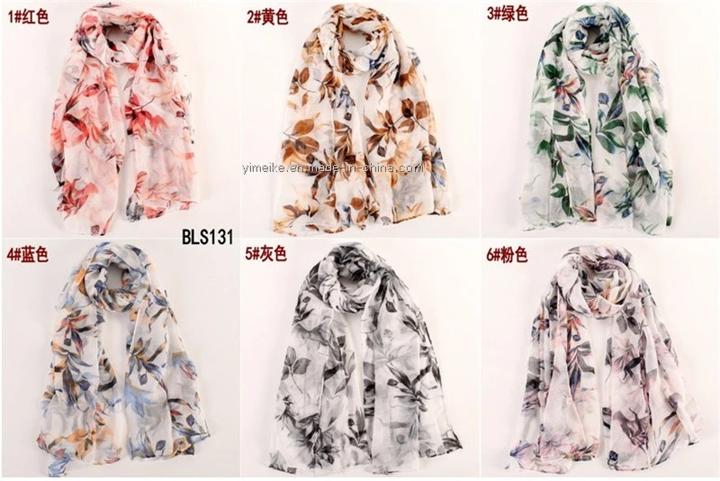 Ladies Fashion Voile Scarf Multi Printed Designs