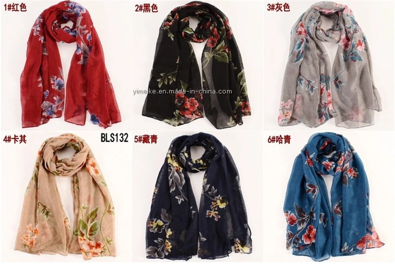 Ladies Fashion Voile Scarf Multi Printed Designs