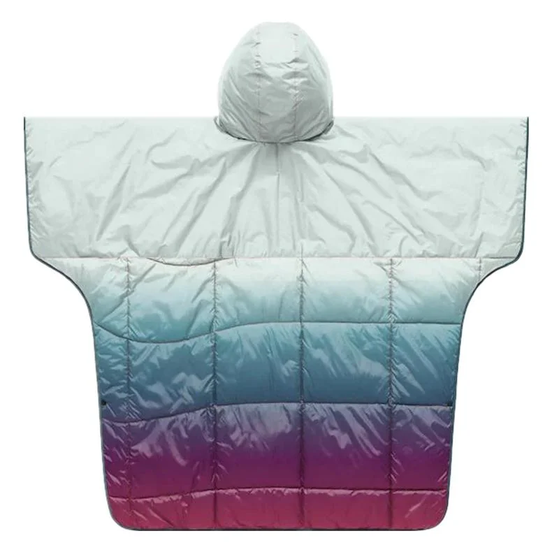 Winter Poncho Coat Outdoor Cloak Cape Warmth Quilt Hoodie Blanket Poncho Camping