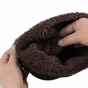 Brown Fleece Boys Girls Outdoor Scarf Warm Winter Autumn Children Collar Scarf Neck Warmer Children Scarf 1-6y