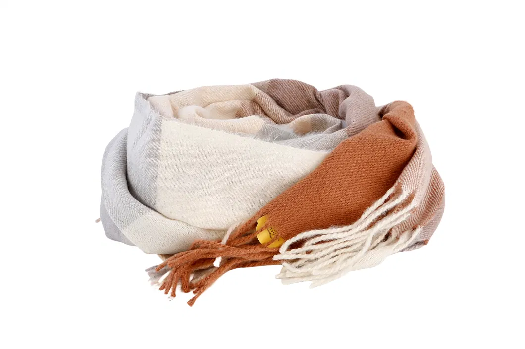 Shawl Blanket Plaid Tassel Cashmere Winter Scarf for Men