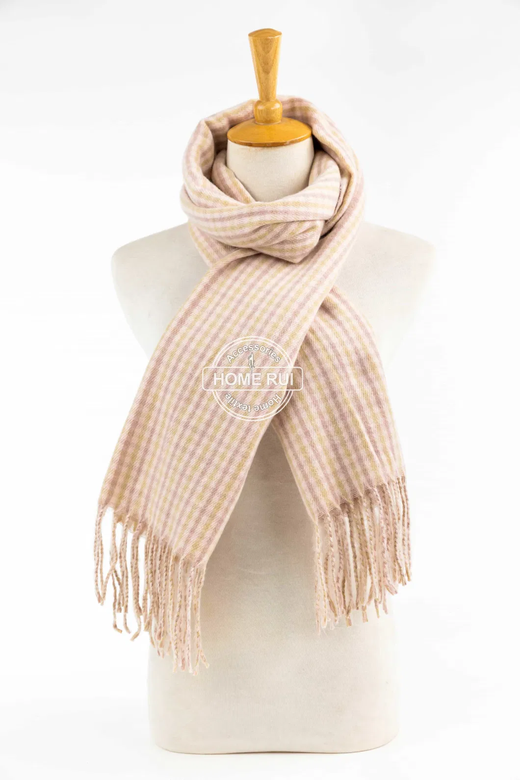 Women Spring Fall Multi Woven Twisted Charcoal Tassel Plaid Lattice Veronz Super Soft Classic Nova Scottish Cozy Oversize Cappa Tippet Turban Striped Scarf