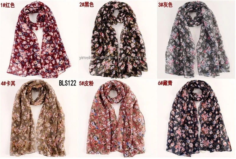 Ladies Fashion Voile Scarf Multi Printed Designs