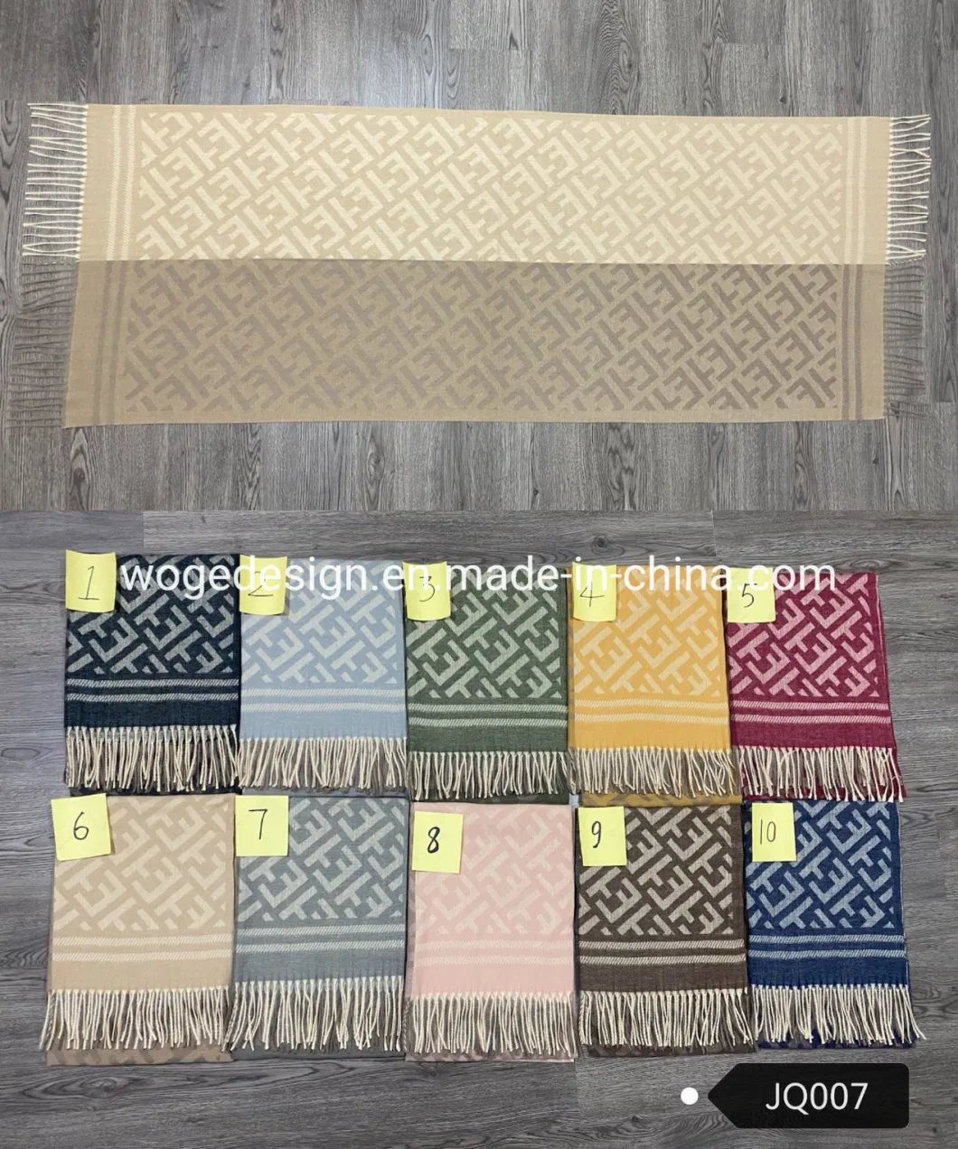 Woge Factory Bulk Buy High Quality Lightweight and Washable Cashmere Like Viscose Soft Warm Scarf Wrap