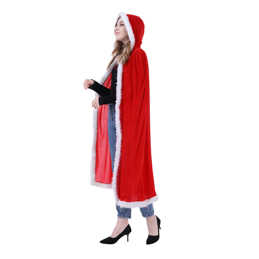 Red Christmas Adult Long Cloak Cape