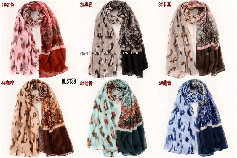 Ladies Fashion Voile Scarf Multi Printed Designs