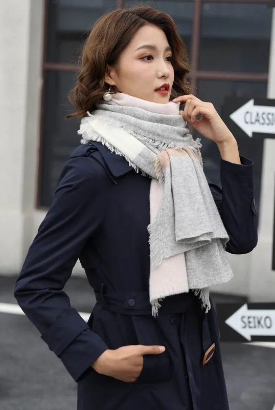 OEM Fashion Chunky Women 100% Merino Wool Scarf