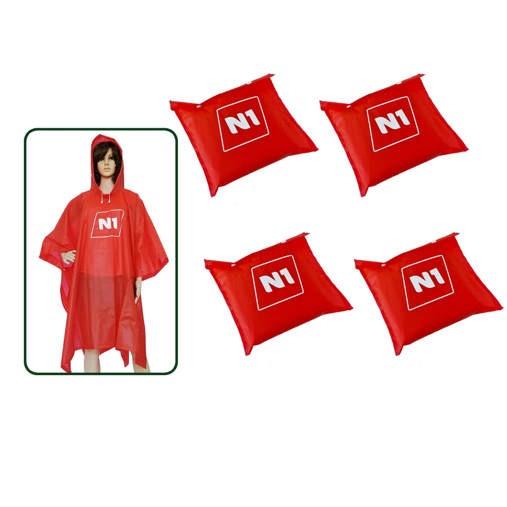 Hooded PEVA Poncho PEVA Reusable Rain Poncho Waterproof PEVA Reusable Rain Poncho