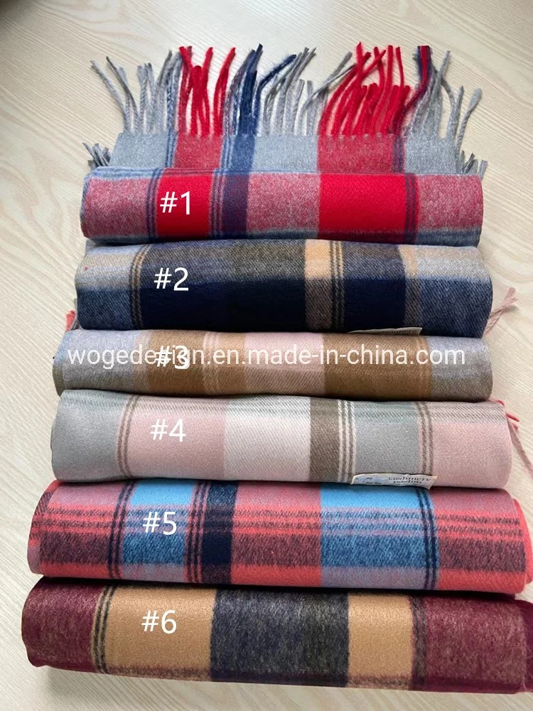 Fashion Classic Long Women Men Winter Scarf Tippet Cashmere Feeling Viscose Plaid Scarf Shawl