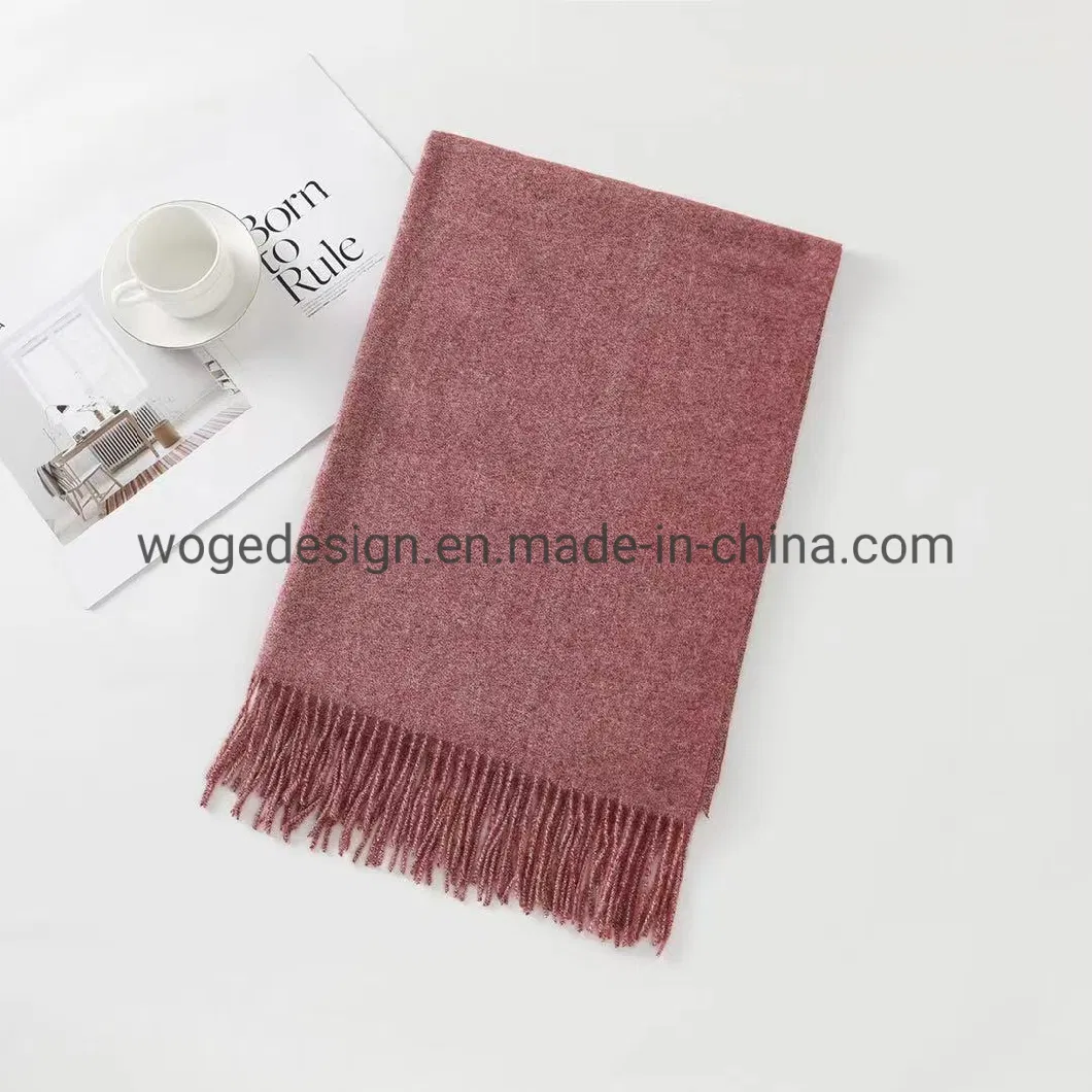 Fashion Winter Women Plain Hijab Shawl Wool Cashmere Unisex Blanket Scarf