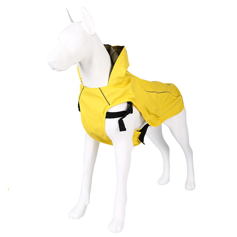 Modern Style Lovely Ducky-Yellow Dog Rain Poncho with Hoodie