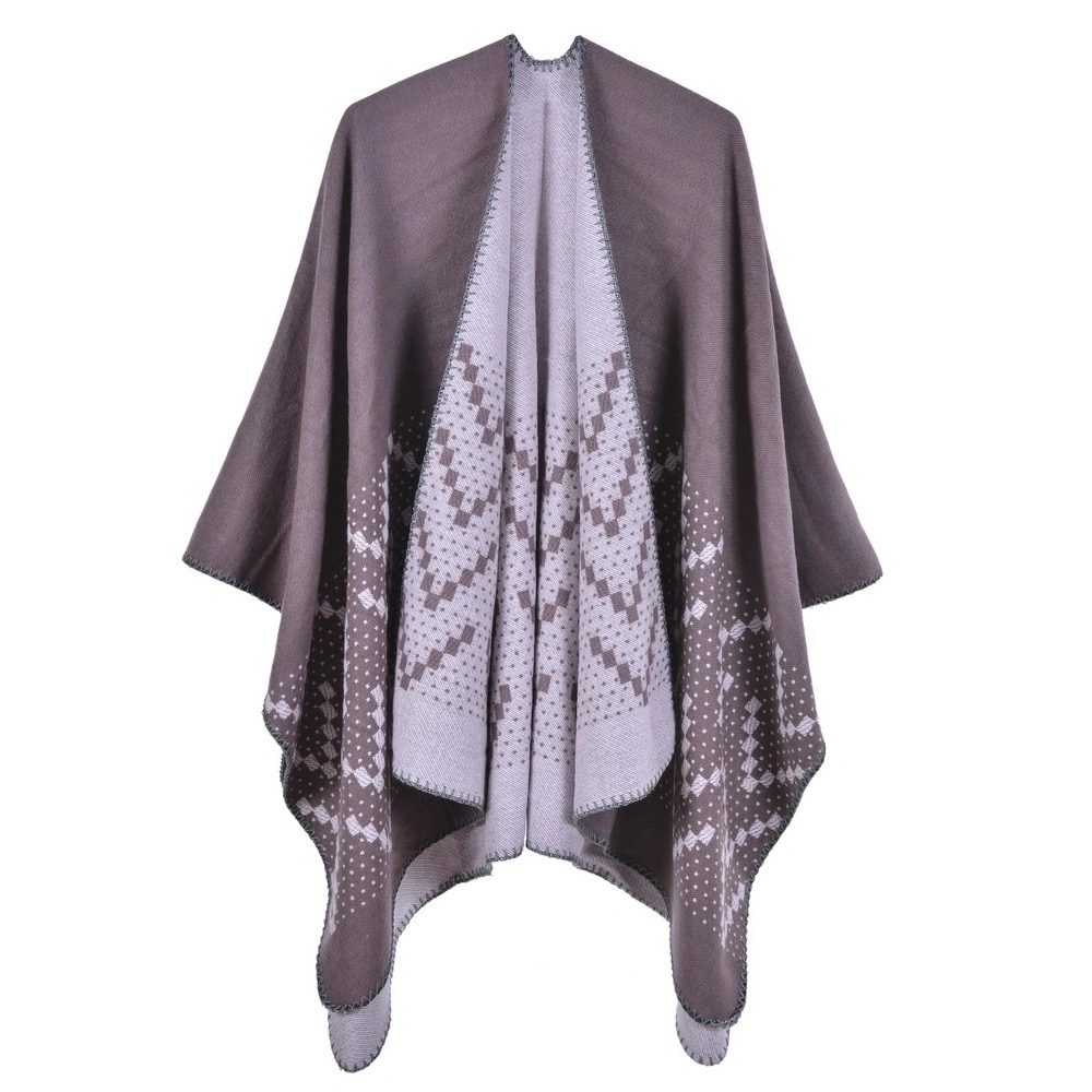 Winter Warm Oversized Printing Blanket Cape Wraps Shawl Cardigans