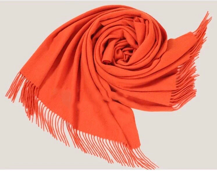 New Fashion Solid Color Shawl with Tassel 100% Wool Women Scarf