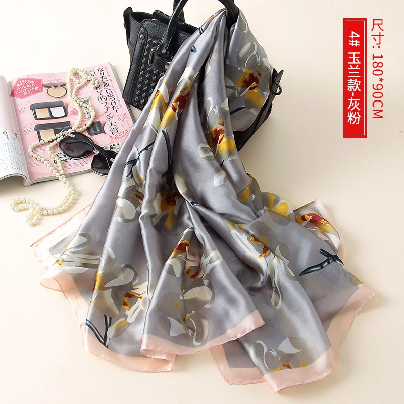 Towel Sunscreen Silk Scarf Shawl Female 180*90cm