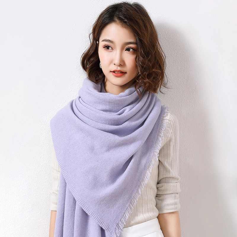 Wholesale Warm Ladies Natural Pure Wool Scarf