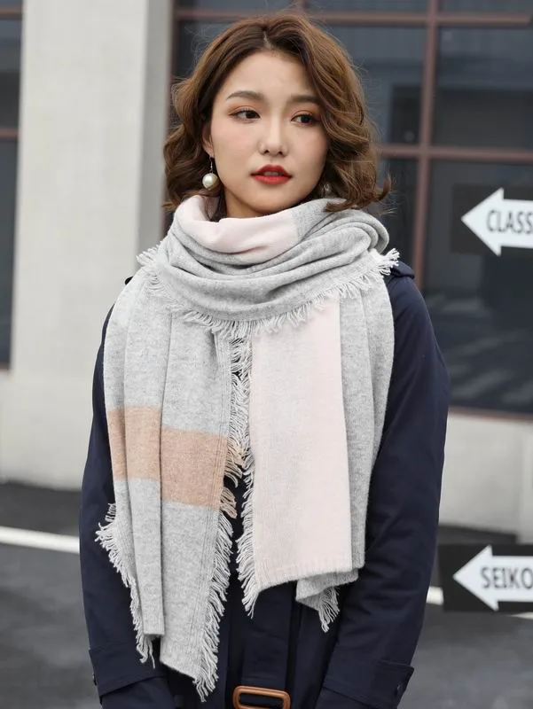 OEM Fashion Chunky Women 100% Merino Wool Scarf