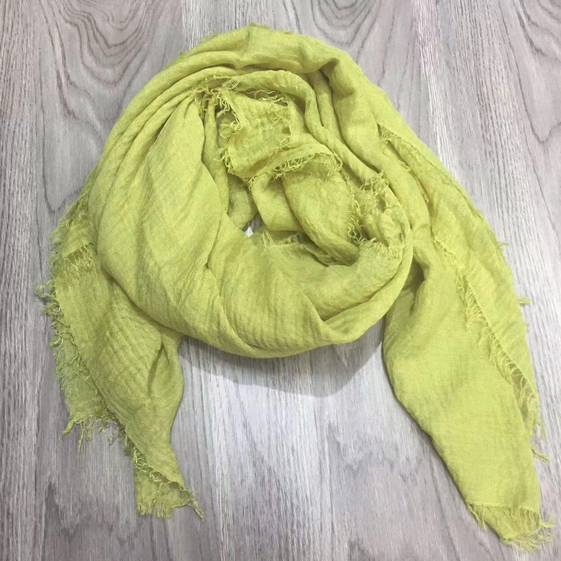 Women Soft Cotton Hemp Travel Sunscreen Scarf Shawl Long Scarves