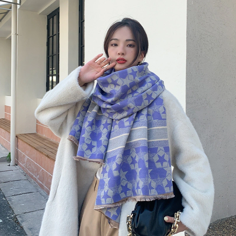 Wool Scarf Female Winter Korean Version of Wild Mother Cashmere Shawl