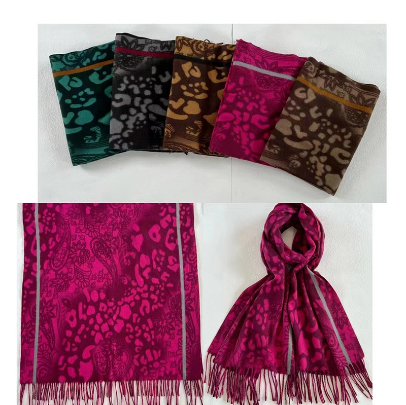 Paisley and Leopard Pattern Pashmina Scarf/Shawl