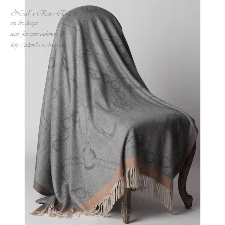 Lady Shawl England Style Thickened Woven Jacquard Oversized Cashmere Scarf