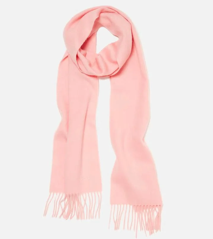 Women&prime;s Fashion Soft Lambswool Woven Scarf with Comfortable Touch - Blush Pink