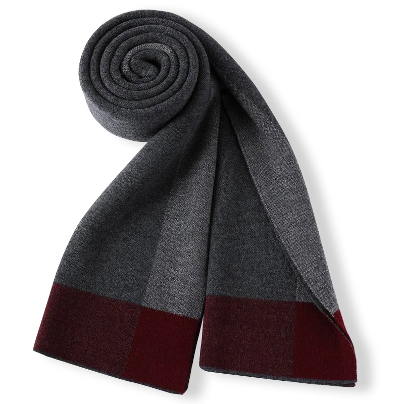 Hot Sale Thick 100% Merino Wool Tartan Scarf for Men