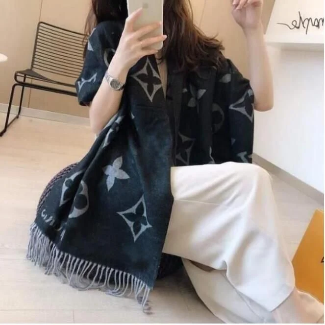 Inner Mongolia 100% Real Winter Pashmina Scarf Cashmere Plain Thick Cashmere Scarf for Women Stylish Pashmina Shawl