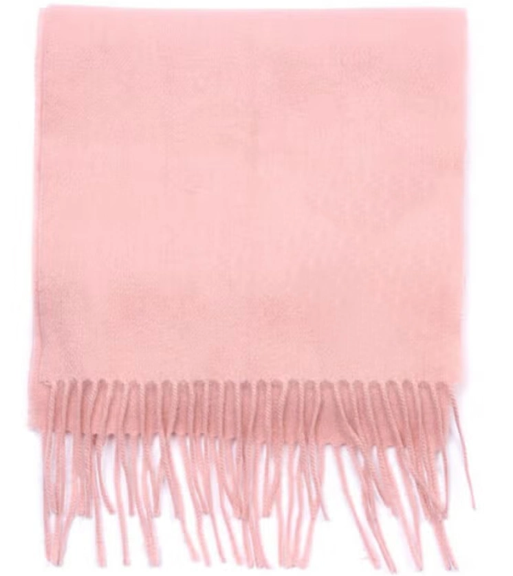 Women&prime;s Fashion Soft Lambswool Woven Scarf with Comfortable Touch - Blush Pink
