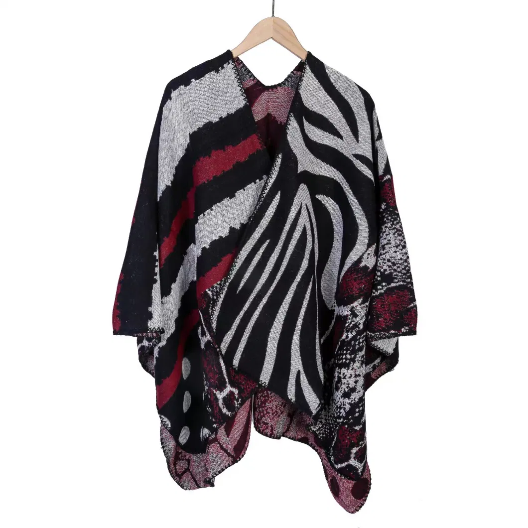 Tigers Stripe Ladies Kimono Ladies Stoles Warm Poncho Cape Shawl Winter