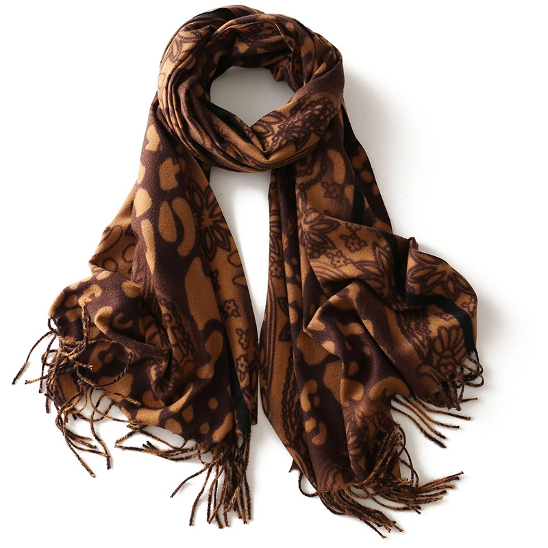 Paisley and Leopard Pattern Pashmina Scarf/Shawl