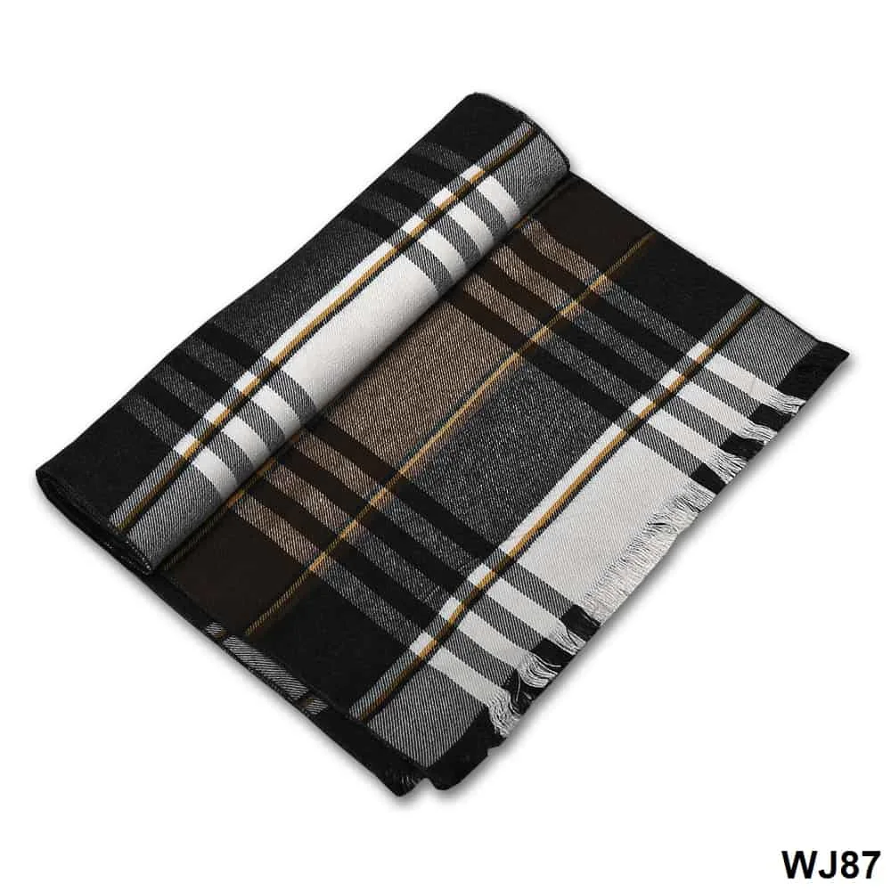 Super Soft Classic Beige Check Cashmere Feel Winter Scarf