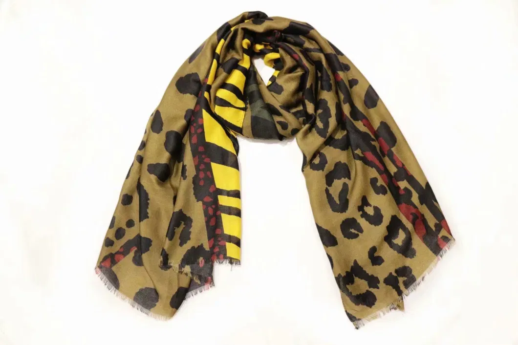 Ladies New Fashion Leopard Patchwork Shawl Animal Pattern Hijab Autumn Winter Zebra Print Muffler Headband Foulard Sjaal Wrap Scarf