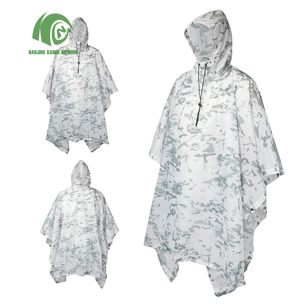 Kango Military Camouflage Nylon Rain Poncho Tactical Rain Gear