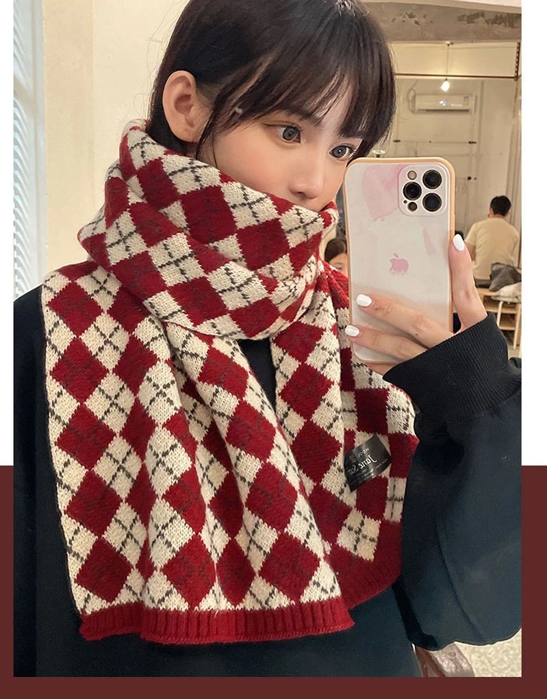 Wholesale Custom Fashion Shawl Knitted Blanket Winter Women Scarves