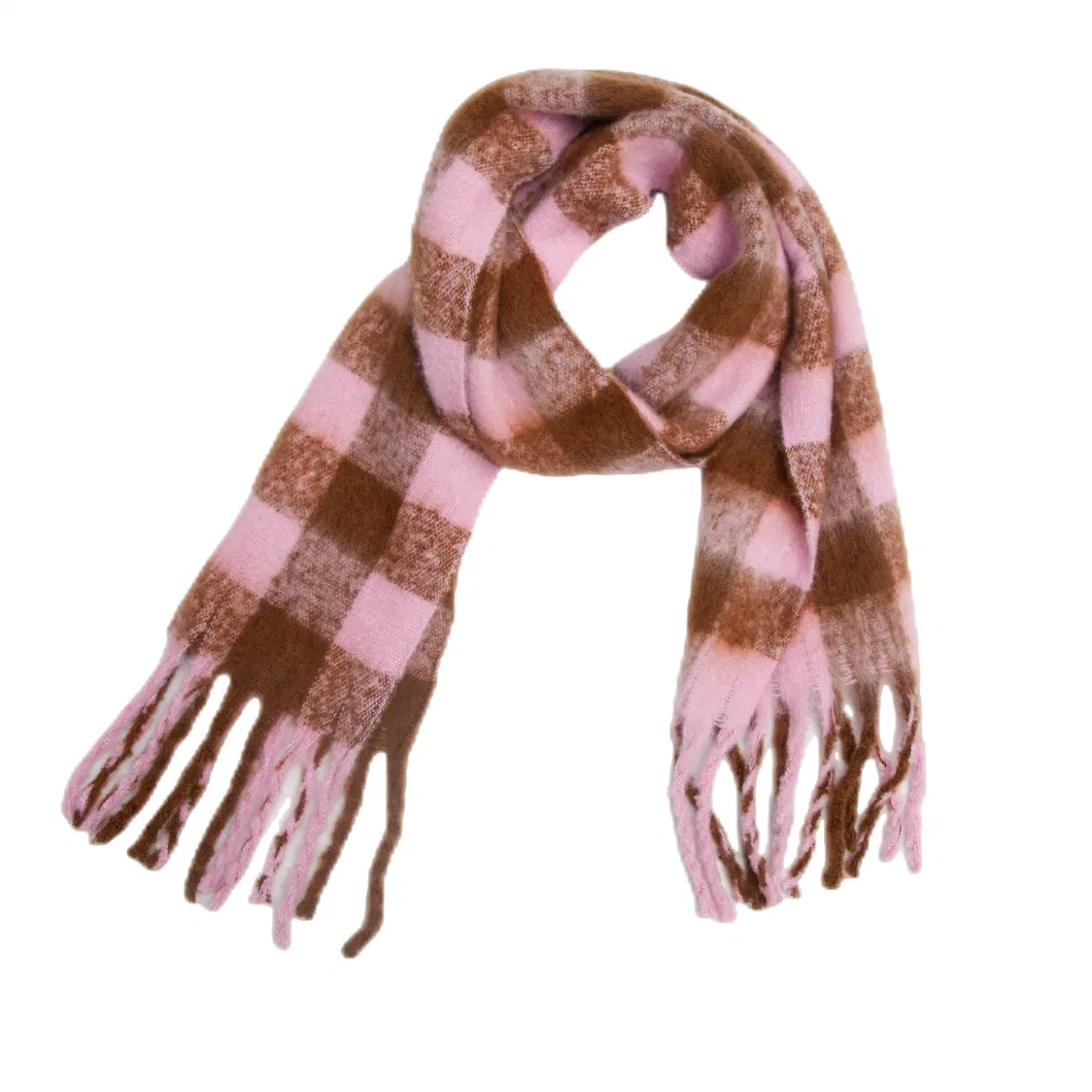 Fall Winter Scarf Classic Tassel Plaid Scarf Shawl Scarves