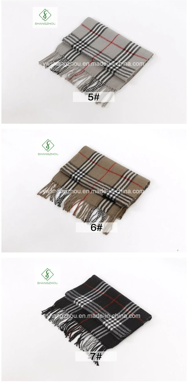 Hot Sell High Quality Pashmina Plaid Fashion Men&prime;s Scarf