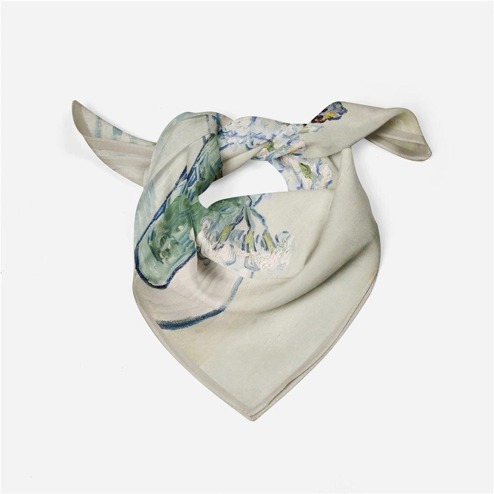 Satin Head Hair Silk Neck Hair Wrap Scarf for Women Van Art Collection