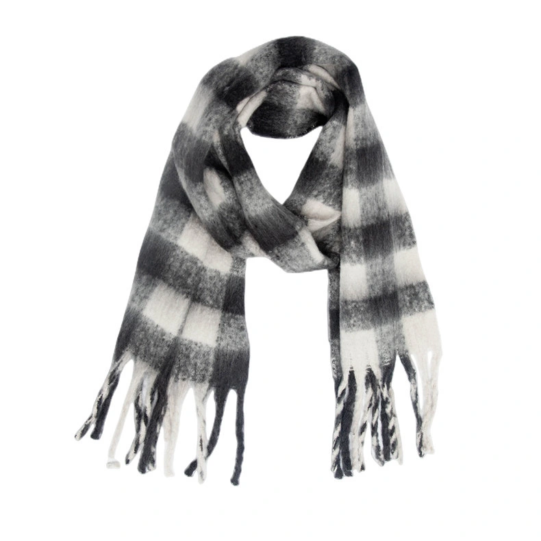 Fall Winter Scarf Classic Tassel Plaid Scarf Shawl Scarves