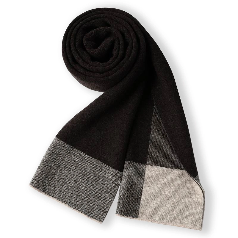 Fashion Custom Warm Winter Knitted Lambswool Scarf for Men