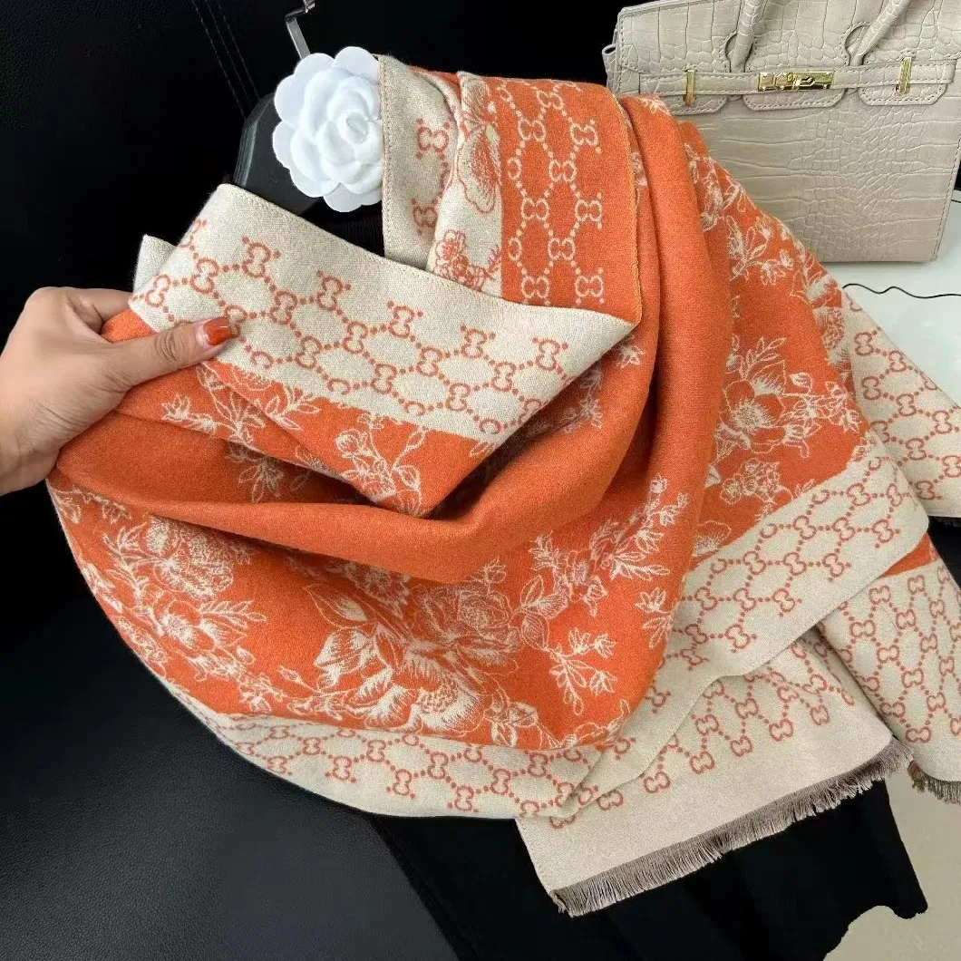 Letter Printed Shawl Luxury Designer Scarf for Women