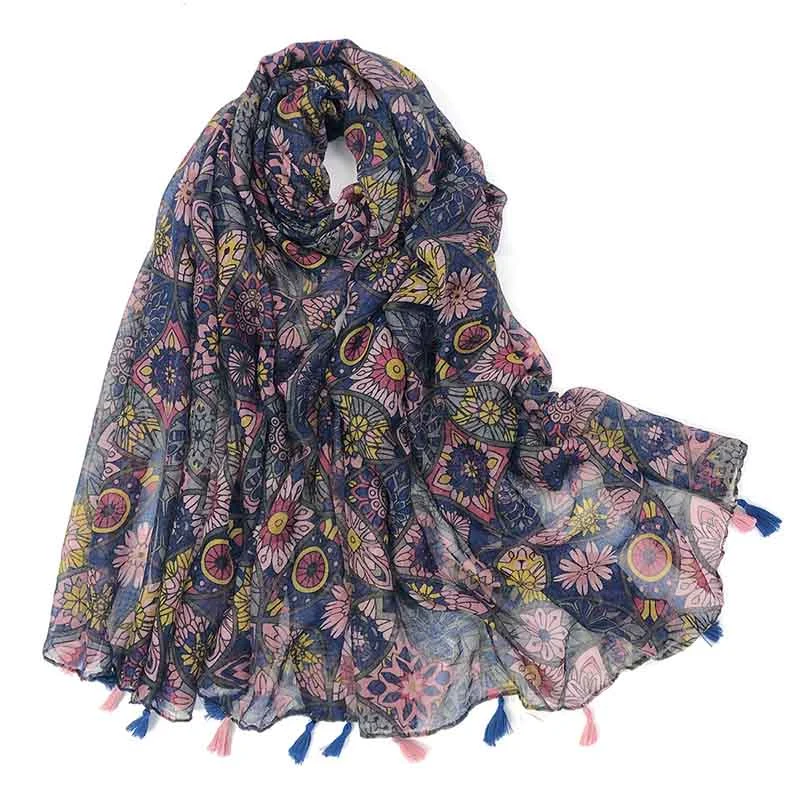 Sciarpa Estiva Arabesque Polyester Voile Scarf