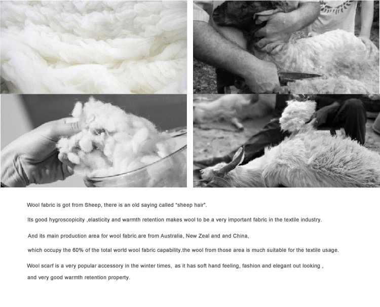 Fashion Digital Print Customize Design 100% Wool Shawl